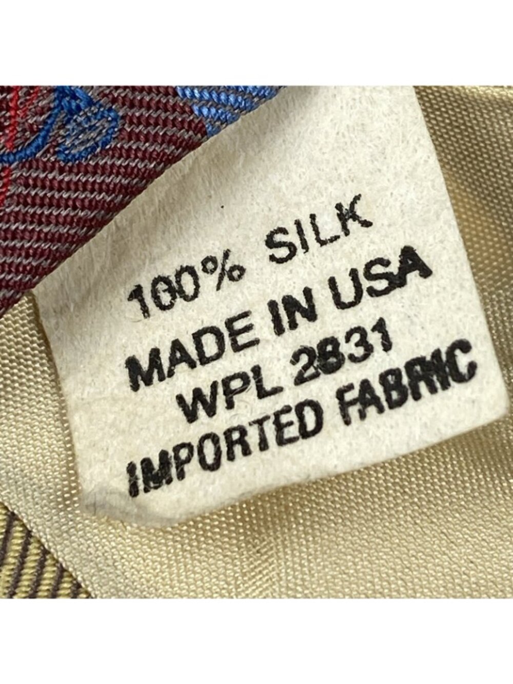 Vintage Westbury Collection Mens 100% Silk Tie Blue Red Gold Brown 55” USA Made - Picture 7 of 7